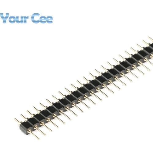 50 pcs 1x40 Pin 2.54mm Pitch DIP Single Row Round Pin Round Pinr Connector 40P