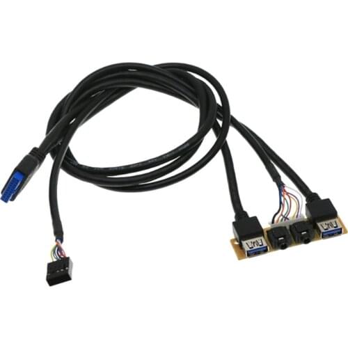 Front Case Panel USB3.0+USB3.0+H D Audio Jack Ports I/O Board+Internal Wire