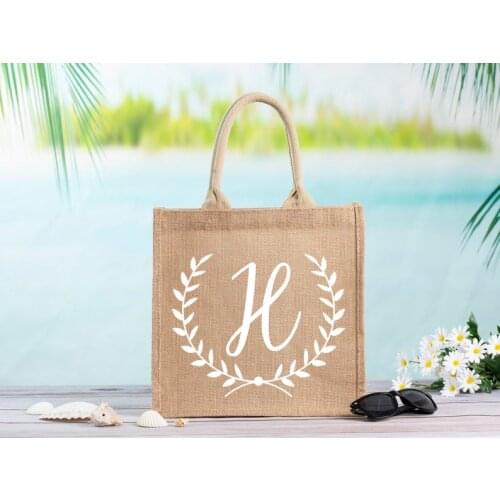 Personalized Bridesmaid Beach Bag Tote Gift Bags Bridesmaid Beach Bag Beach Tote Bag with Name Mother of Bride Wedding Favors