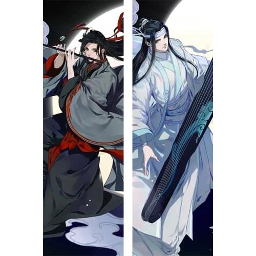 China Anime Mo Dao Zu Shi Dakimakura Body Pillow Case Wei Wuxian Lan WangJi Grandmaster of Demonic Cultivation Pillowcase