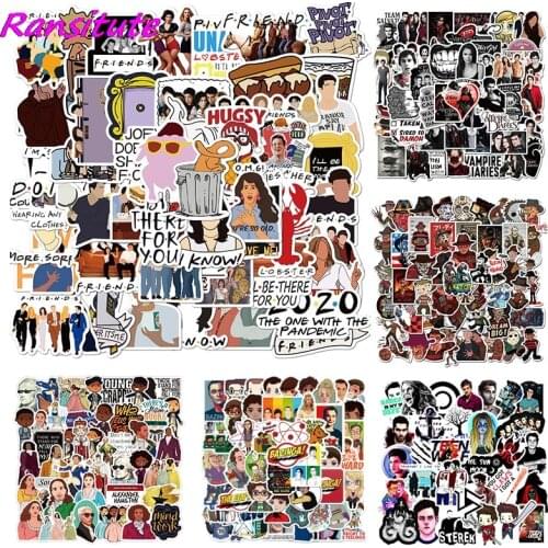 Ransitute R1104 Friends TV Show Scrapbooking Stickers Decal For Guitar Laptop Luggage Car Fridge Graffiti Sticker