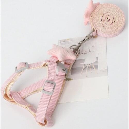 Adjustable Walking Leash Dog Collar for small Medium Dog Portable Dog Harness Vest Leash Breathable Mesh Pet Products