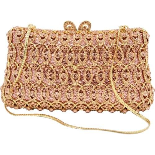 Crystal Wedding Bridal Evening Bags Champagne Fashion Bags Ladies Luxury Bags Clutches Evening Bags A532