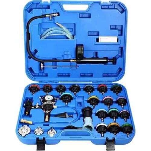 28Pcs Universal Radiator Pressure Tester Vacuum Type Cooling System Testing Set