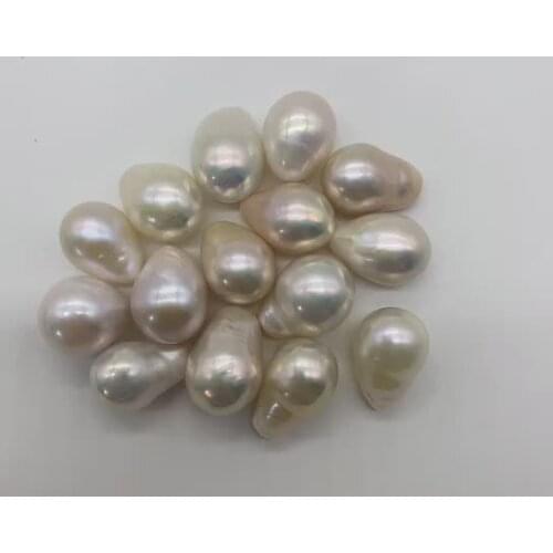 12-13mm AAAA natural white baroque pearl loose beads without hole for jewelry making