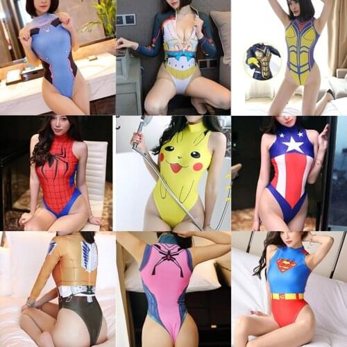 Anime cosplay swimsui tankini swimsuits Women/Girls Sexy Bikini Swimwear Bodysuit 3D printin Jumpsuits Cosplay Costumes