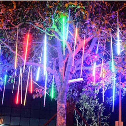 1set 10tubes 50cm 54 led Led Meteor Shower Rain Tube String light Outside Christmas Wedding Garden Street Tree Holiday 110v 220v