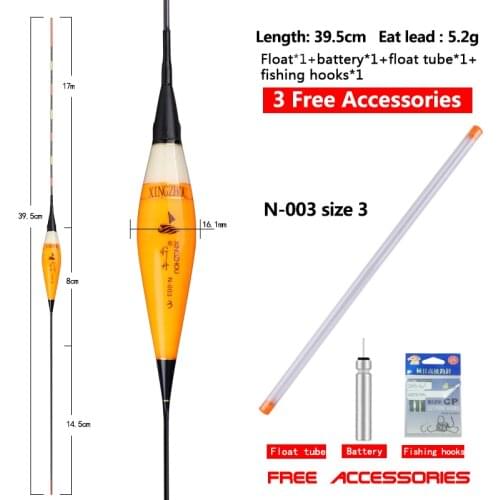 2021 Hot Sale New Popular Fishing Floats Electric Luminous Floats 1-3# Light Battery Flotador Pesca Bobber Fishing Tools Tackles