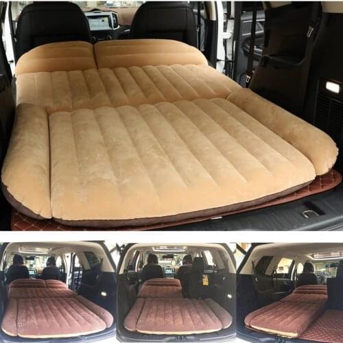 190*119*12.5CM Camping Car Bed SUV Inflatable Mattress For Auto Mattress Flocking Portable Inflatable Cushion Car Travel Bed