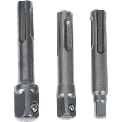 3Pcs/set 3/8 1/4 1/2" Hex Shank Converter Sds Socket Driver Set Drill Bit Adaptor