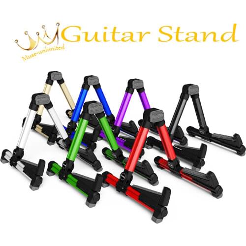 Muse-Aroma AGS-08 Universal Foldable Folding Portable Guitar Bass Stringed Instrument Stand Holder for Professional Guitarist