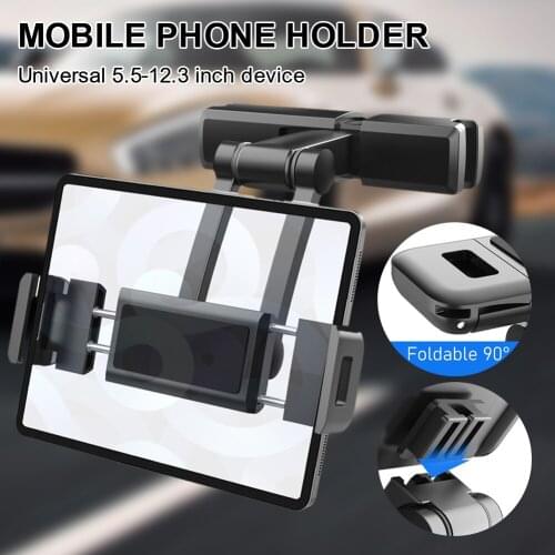 Premium Car Headrest Tablet Mount/GPS/IPAD Holder Adjustable Angle Phone Tablet Holder For 4.7-12.3 Inch Devices Backseat Holde
