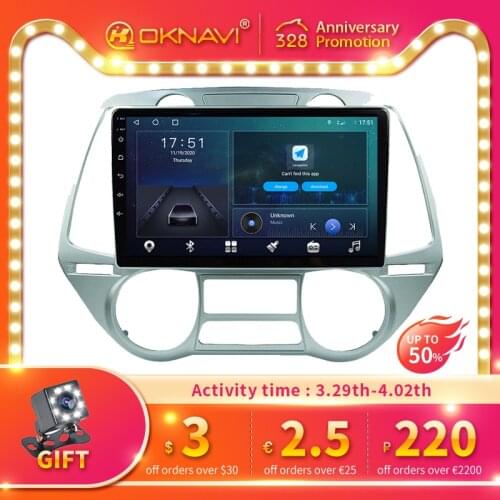 Android 10.0 9 Inch Smart car radio for Hyundai I20 2008-2012 Car Radio Multimedia Player GPS 4G WIFI RDS DSP Carplay 360 camera