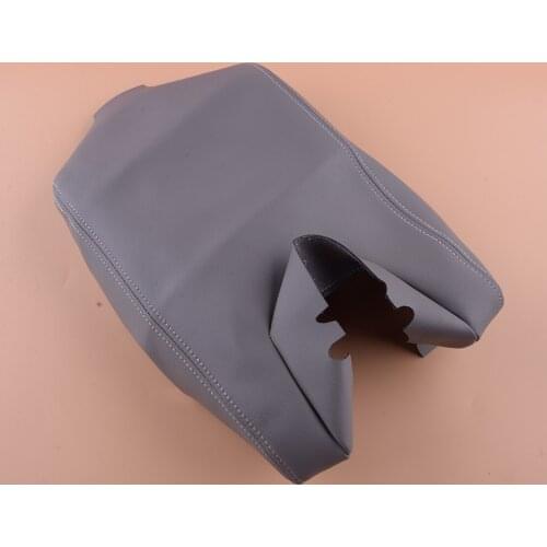 Car Interior Gray Central Console Lid Armrest Cover Protector Microfiber PU Fit for Acura TL 2012 2011 2010 2009