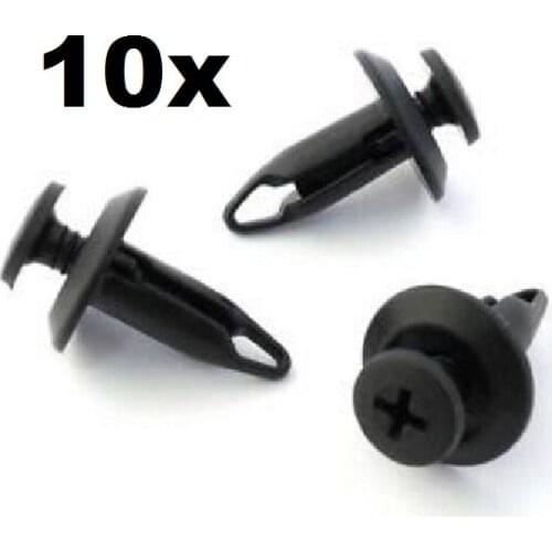 For AutoConsumables Pacco 10 Clip For Honda,Suzuki,Yamaha,Kawasaki In Plastica 6mm