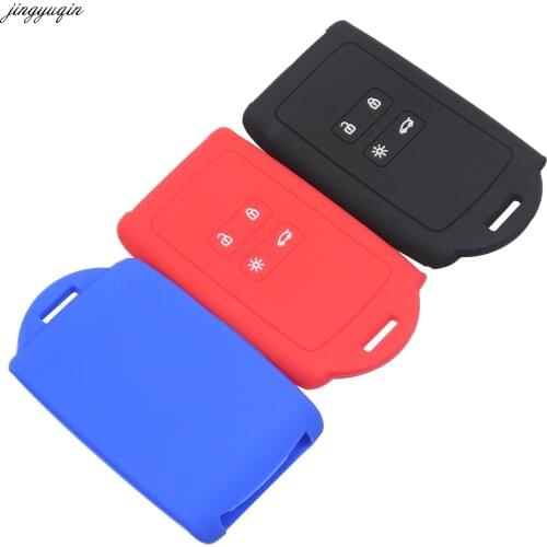 Jingyuqin For Renault Koleos Kadjar 2016-2017 RemoteSilicone Car Key Case Key Protection Cover