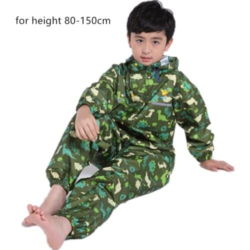 Dinosaur boys raincoat for children,hood waterproof rain coat for children jumpsuit rain suit,students baby rain coat poncho