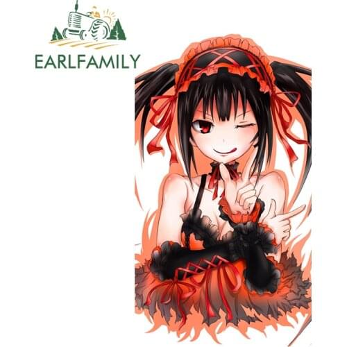 EARLFAMILY 13cm x 7.3cm for Tokisaki KurumiImage Gallery Vinyl Car Stickers Personality Waterproof Scratch-proof Window Decal