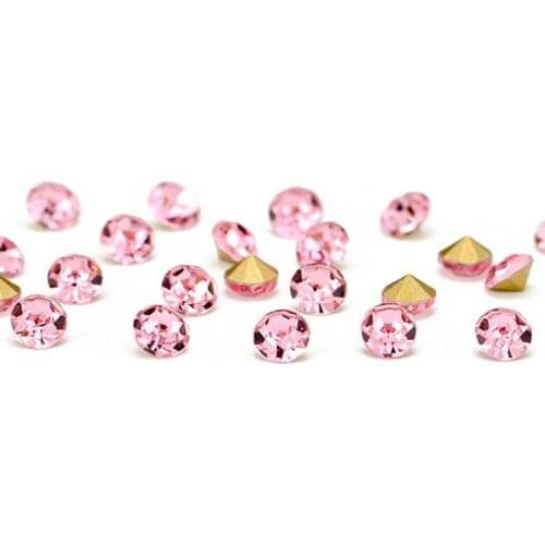 Ss4-ss45Light pink glass pointback loose rhinestones use to nail art/Clothing Decoration/DIY mobile phone shell JP06