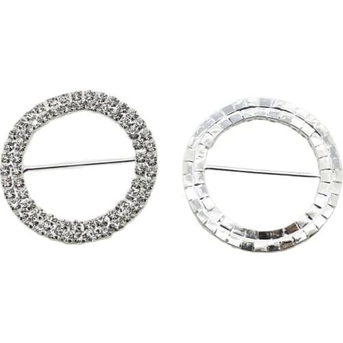 Hot 5pcs/lot 50MM Double Drainage Drill Round Flat Buckle Belt Girl Clothes Accessories Craft Ribbon DIY Jewelry Accessories