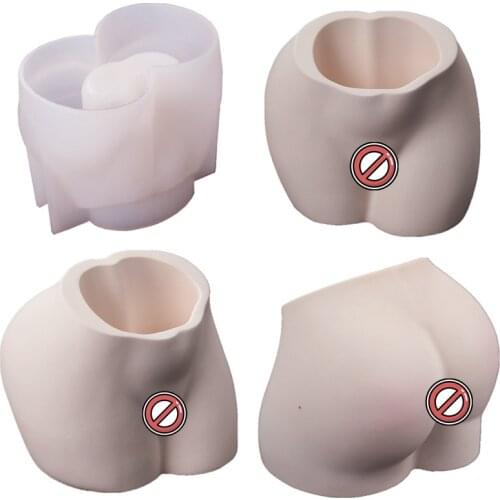 Art Model Body Ass Vase Mold For DIY Epoxy Resin Abstract Art Flowerpot Mold Pen Holder Art Silica gel Mold Home Decoration