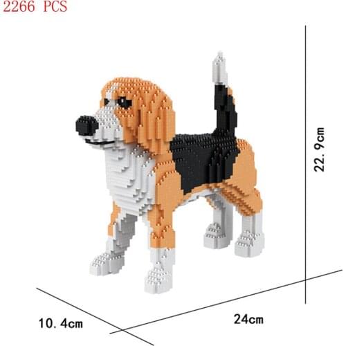 Hot classic creators American Foxhound dogs Lovely pets animals puppy model bricks mini micro diamond building blocks toys gift