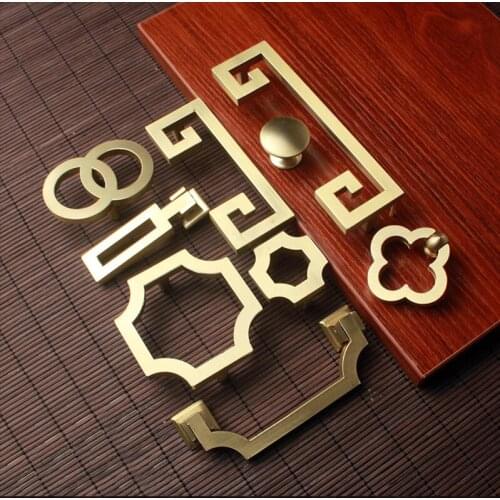 MAXMIX 1pcs wood furniture cabinet door handle Antique vintage cabinet handle Wardrobe drawer single hole small handle Solid