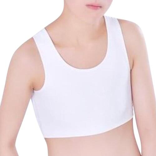 Fashion Compression Chest Binder Women Sleeveless Vest Solid Short Tank Tops tuniques Simple hem Comfortable Tank Top