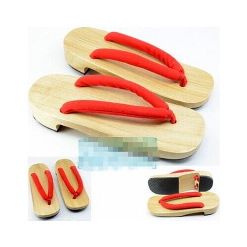 Anime Cosplay Demon Slayer Kamado Tanjirou geta Cosplay shoe men red sandals A