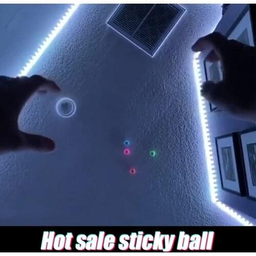 1pc TPR Decompression Ball Sticky Squash Ball Suction Decompression Toy Sticky Target Ball Childrens Toy Response capability