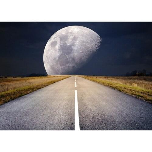 DIY Painting By Numbers Moon Highway Oil Coloring By Number Landscape Wall Art Canvas Picture Hand Painted Room Decor 40x50cm