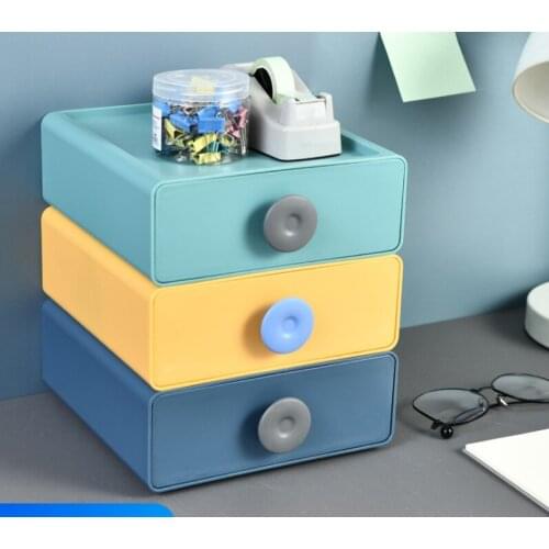 New Color Stackable Storage Box Creative Japanese Plastic Storage Box Small Office Desktop Storage Box