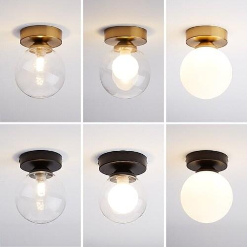 Nordic Glass Ceiling Lights Foor Living Room Bedroom Modern Led Lighting Ceiling Lamp Kitchen Bathroom Light Fixtures Home Decor