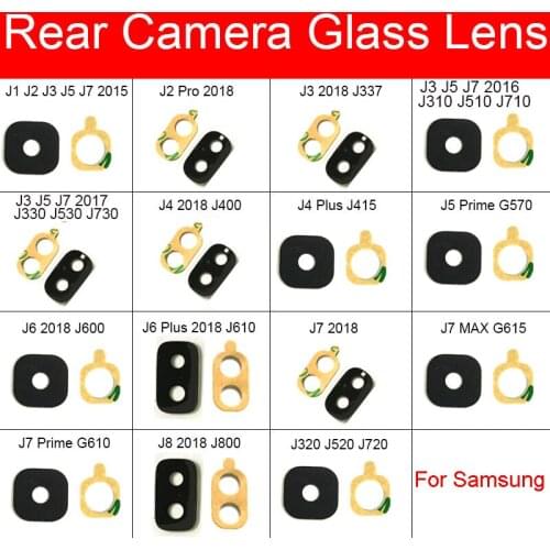 Main Camera Glass For Samsung Galaxy J1 J2 J3 J5 J7 Pro 2015 2016 2017 2018 J337 J310 J330 J510 J530 J710 J730 +Adhesive Sticker