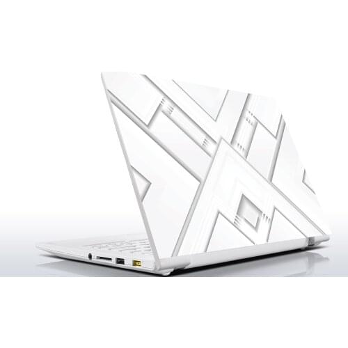 Sticker Master Olygonal White Texture Universal Sticker Laptop Vinyl Sticker Skin Cover For 10 12 13 14 15.4 15.6 16 17 19 "Inc Notebook decal for Macbook,asus,Acer,Hp,Lenovo,Huawei,Dell,Msi,Apple,Toshiba,Compaq