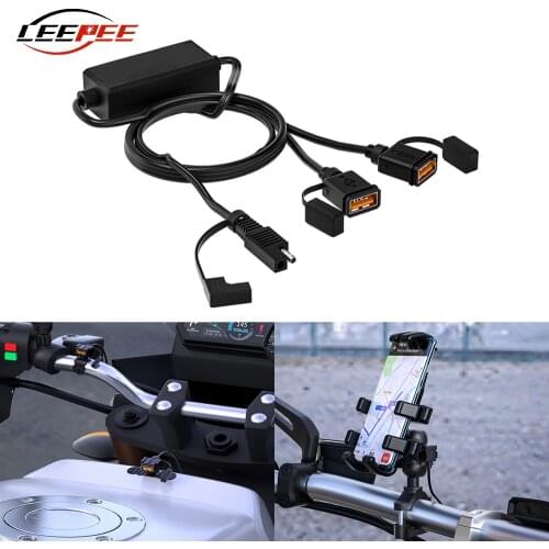 USB Motorcycle Fast Charger Quick Charging 3.0 Electronics Circuit Splitter SAE Interface Motor Accessories Waterproof 12V 24V