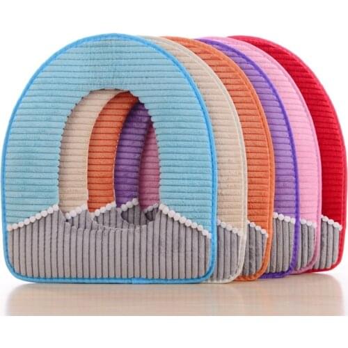 Thickened Warm Toilet Seat Cover WC Mat Thick Washable Velvet Cushion Toilet Cover Closestool Mat Seat Case Bathroom Accessories