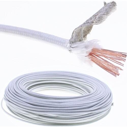 High quality braided mica heat-resistant 500° cable 20AWG 18AWG 17AWG 15awg 13awg 11awg 9awg high temperature wire