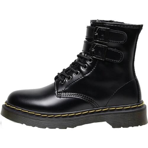 Leather Rubber Genuine Leather Boots Woman ANKLE High Boots Platform Plush Emale Boot Shoes Heel Ankle Ladies Knee High Platform