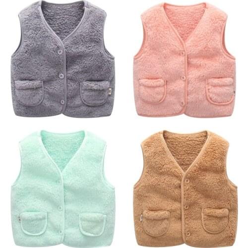 2019 Winter Children Fur Warm Vest Autumn Baby Waistcoat Kids For Boy Girl Baby Children Clothes Fur Sleeveless Jacket Outerwear