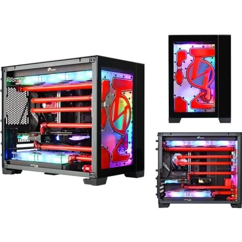 BYKSKI Acrylic Front Distro Plate for LIAN LI O11 MINI Tank Water Tank Case, Easy Assembly Design, RGV-LAN-O11MINI-LI-P cooler