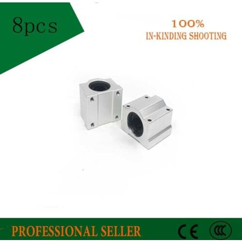 Free shipping 8pcs SC6UU SCS6UU Linear motion ball bearings slide block bushing for 6mm linear shaft guide rail