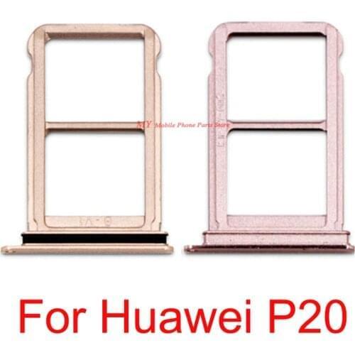10 PCS New Micro SD Card Sim Card Tray Holder Reader Slot For Huawei P20 Sim Card Slot Tray Adapter Repair Parts For P20
