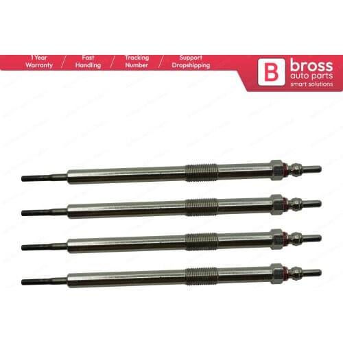 Bross Auto Parts BGP11-1 4 Pcs Heater Glow Plugs GX3164, 0 250 603 001 for Vauxhall Opel Nissan Renault Ship From Turkey