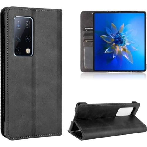 For Huawei Mate X2 5G Case Luxury Leather Flip cover funda with Stand Card Slot phone cases For Mate X2 Without magnets coque
