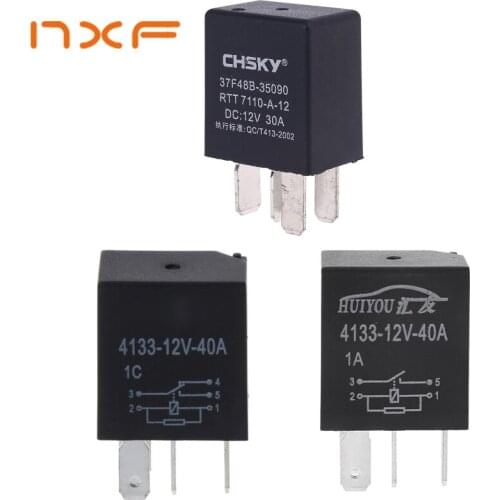 DC 12V 40A Automotive Relay Socket 4 Pin Electronic Relay for Car Automotive Relay