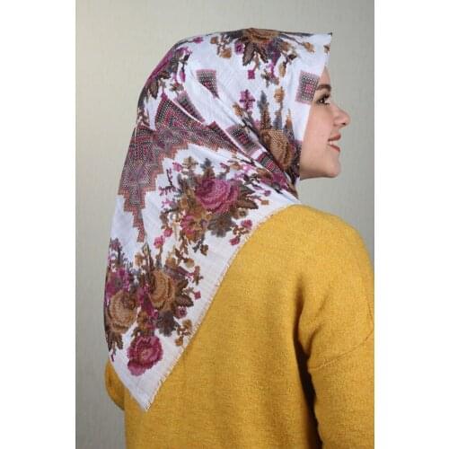 ERİPEK PATTERNED LINEN FLAMLI SCARF-DESEN-22-RENK-06