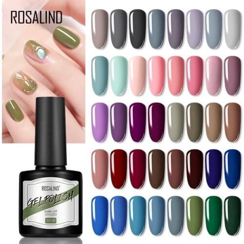 ROSALIND Gel Nail Polish Varnish Hybrid All For Mnicure Nail Art semipermanent nail polish enamel Base Top coat UV Gel Polish