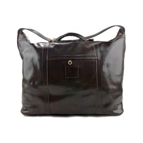 Leather duffle bag XXXL weekender dark brown mens ladies travel duffel gym bag luggage