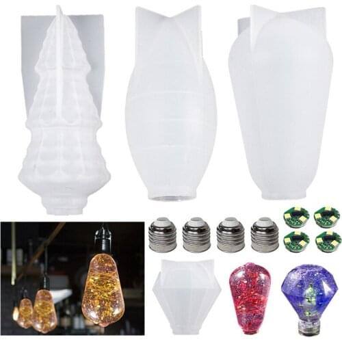 Light Bulb Ornaments Epoxy Resin Mold LED Bulb Silicone Mould DIY Crafts Home Decorations Casting Tool